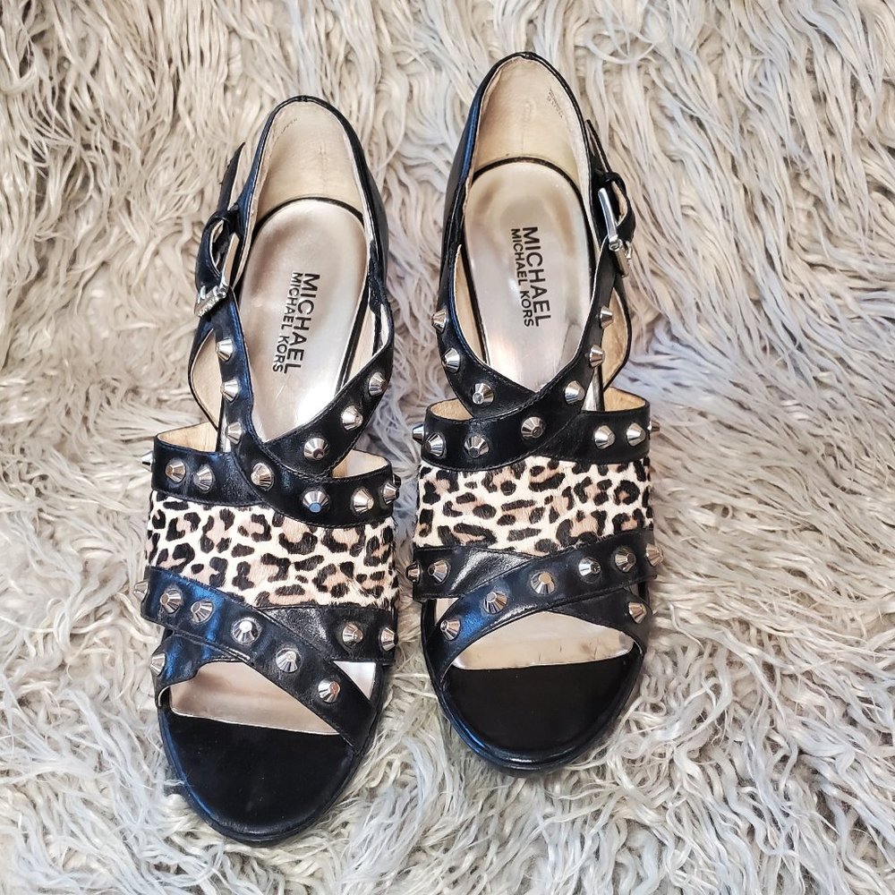 Michael Kors Spiked Cheetah Pumps Like New